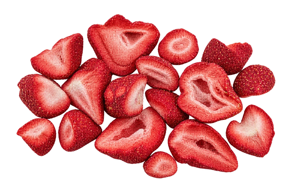 Freeze-dried strawberry pieces