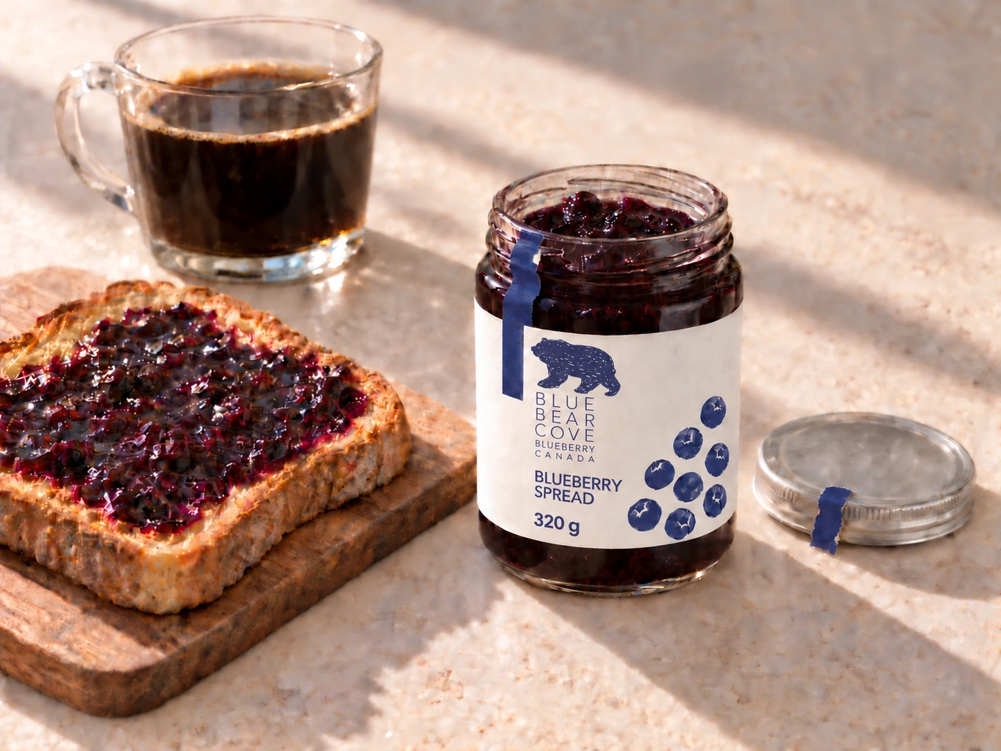 Canadian Blueberry Spread serving suggestion
