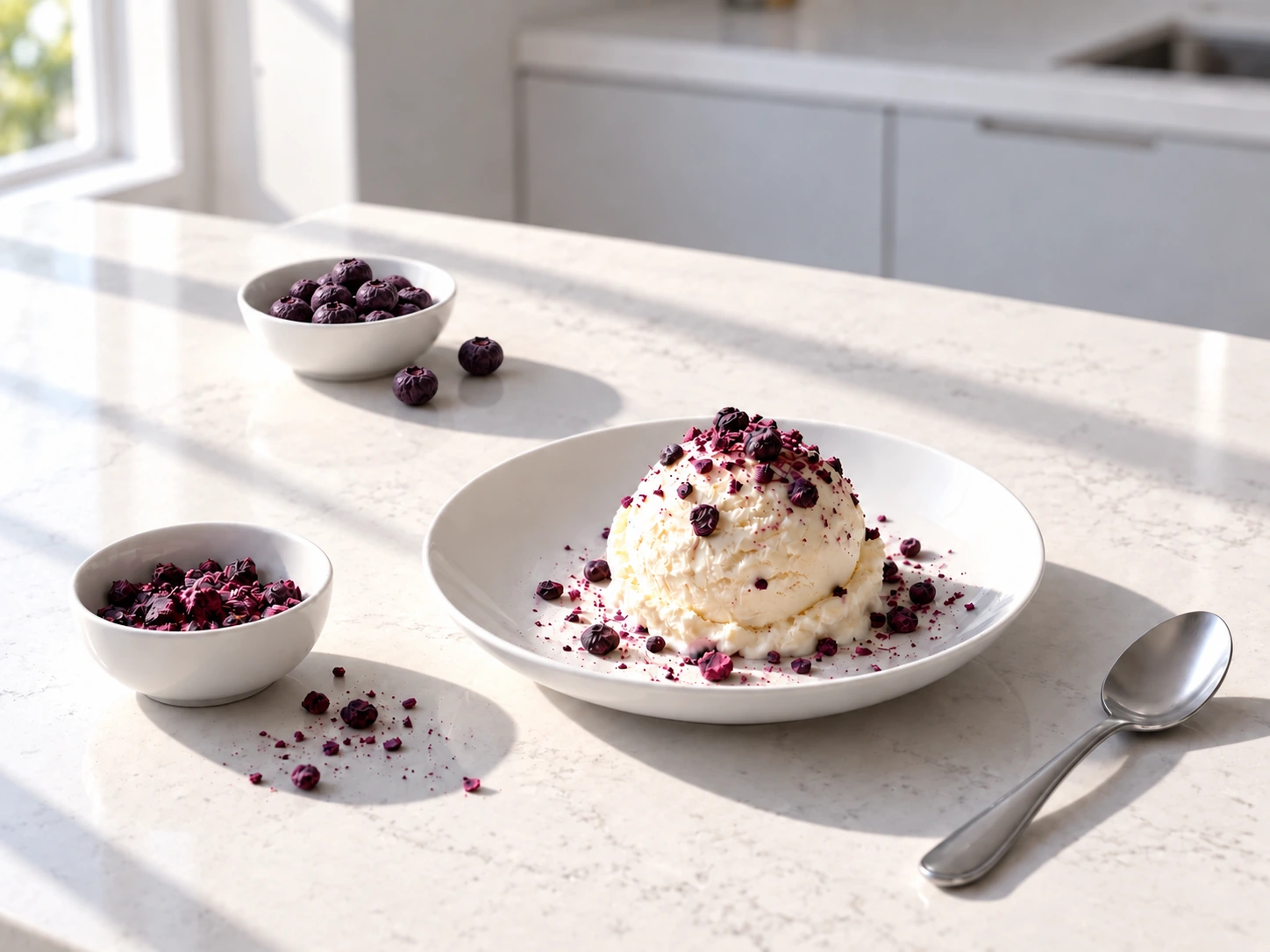 Canadian blueberry chips — crumble to finish